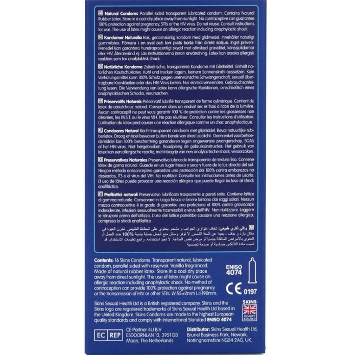 SKINS - NATURAL PREMIUM CONDOMS PACK 16
