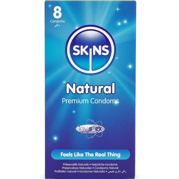 SKINS - Natural Premium -kondomipakkaus 8 kpl