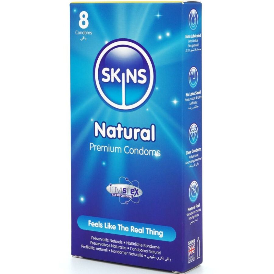 SKINS - Natural Premium -kondomipakkaus 8 kpl