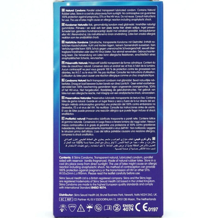 SKINS - Natural Premium -kondomipakkaus 8 kpl