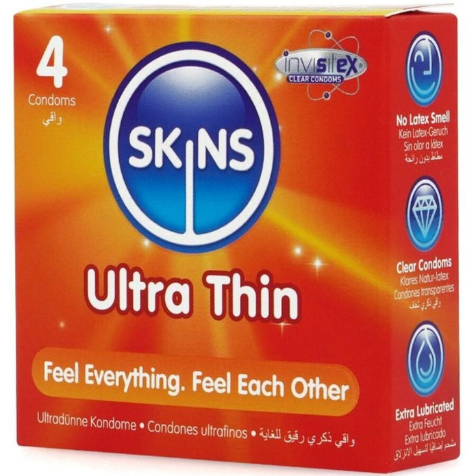 SKINS - Ultra Thin – Kondomit, 4 kpl