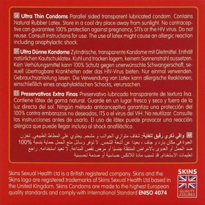 SKINS - Ultra Thin – Kondomit, 4 kpl