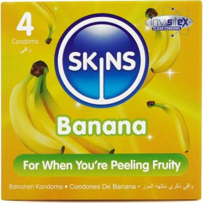 SKINS - BANANA PREMIUM KONDOMER FÖRPACKNING 4