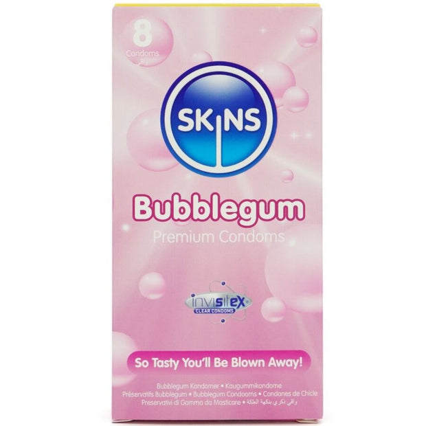 SKINS - Bubblegum 8 kpl makukondomit