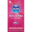 SKINS - Kuviolliset Dots & Ribs -kondomit 16 kpl