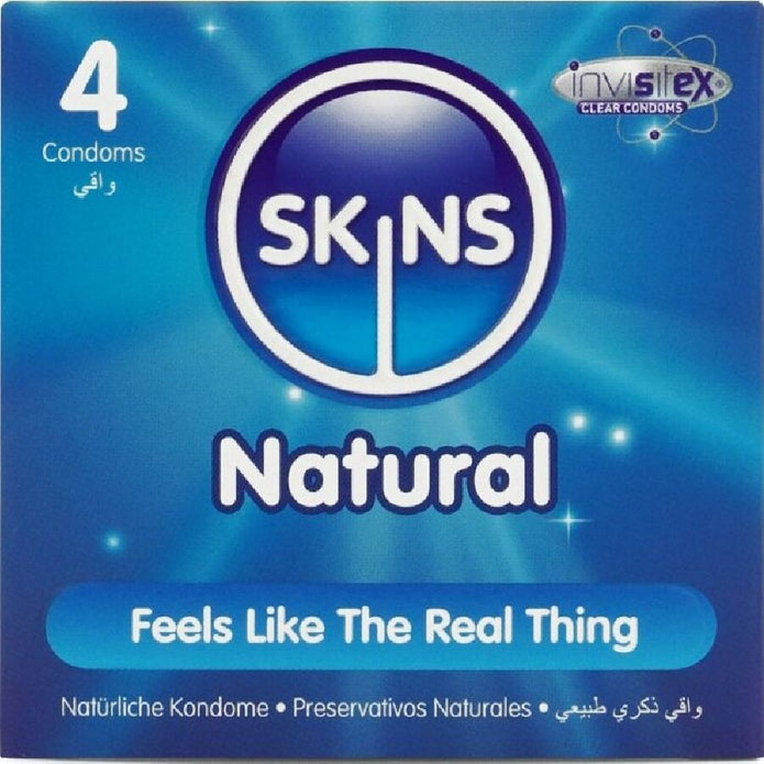 SKINS - Natural Premium -kondomipakkaus 4 kpl