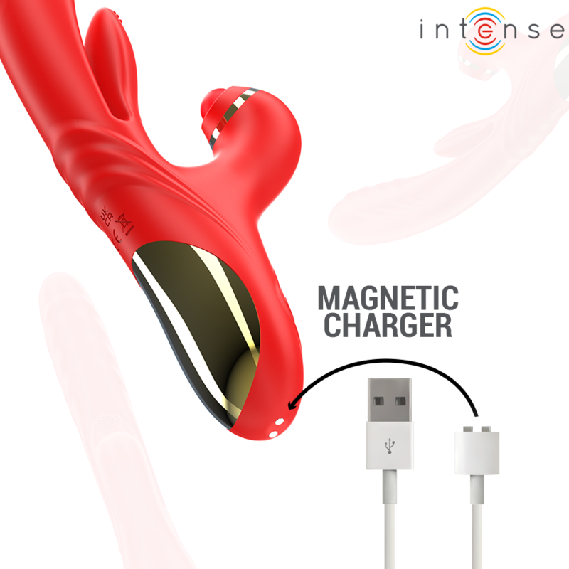 INTENSE - ROSALIA MULTIFUNCTION VIBRATOR 3 IN 1 RED