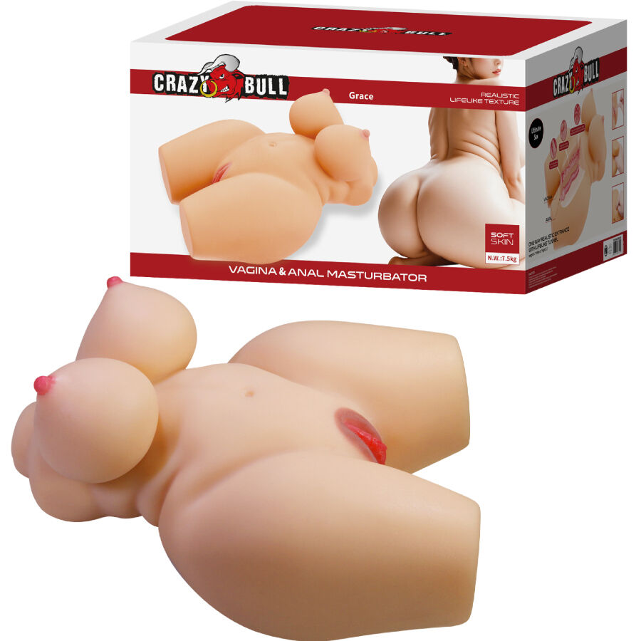 CRAZY BULL - GRACE REALISTIC FEMALE TORSO VAGINA AND ANAL 7.5 KG