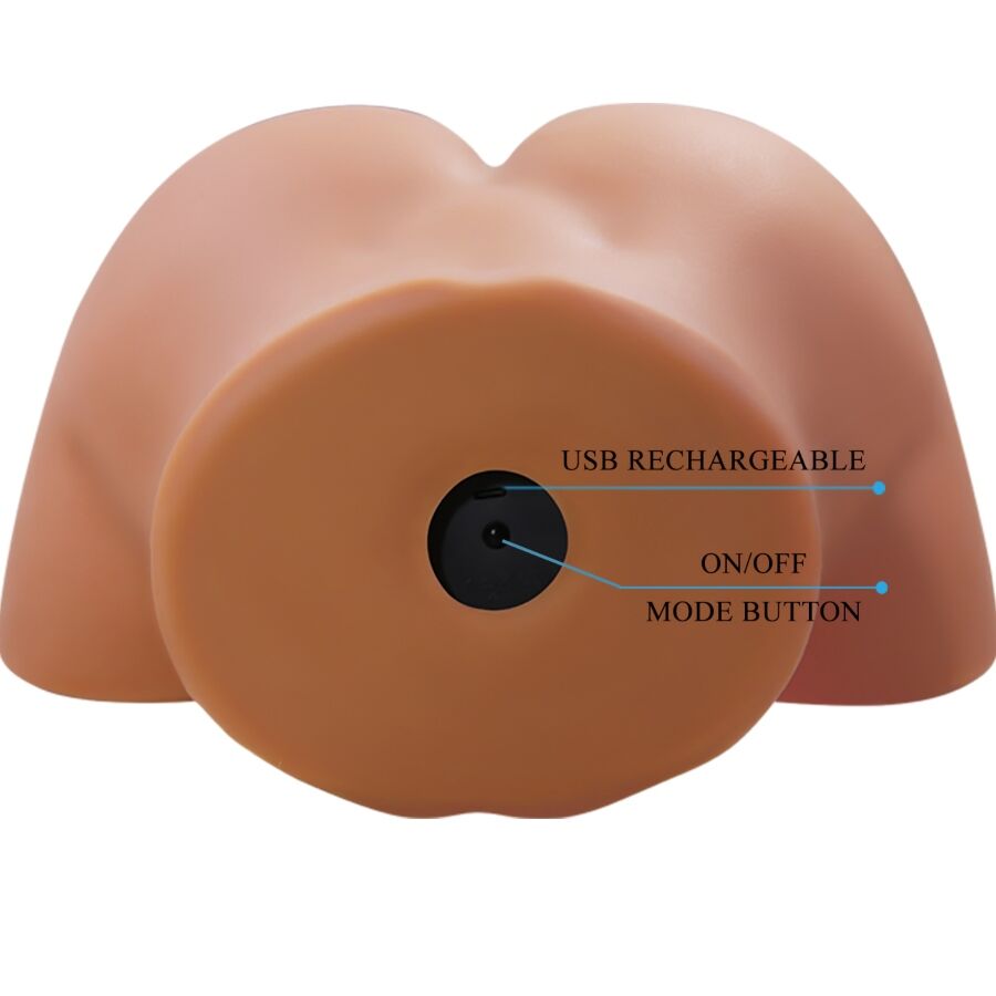 CRAZY BULL - ILANA REALISTIC FEMALE BUTT VIBRATOR AND SUCKER WITH SOUND 6.8 KG