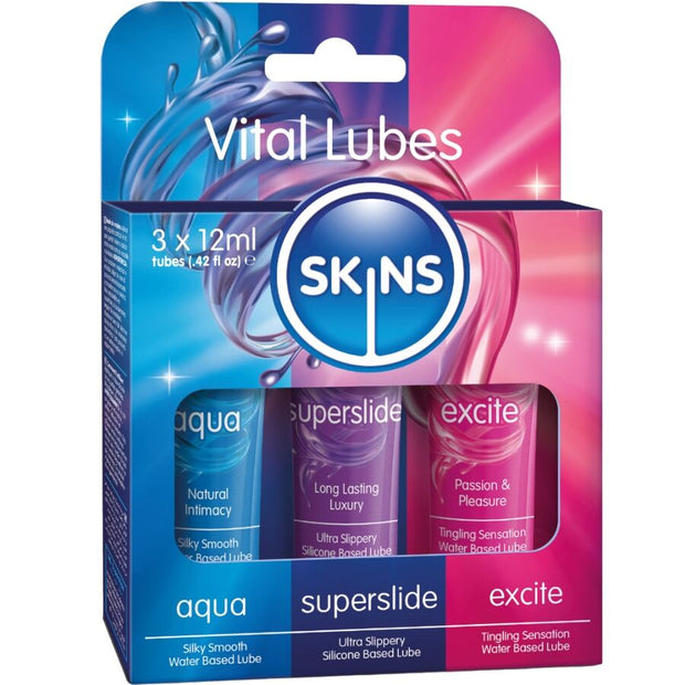 SKINS - Liukuvoidesetti 3 x 12 ml (Aqua, Superslide & Excite)