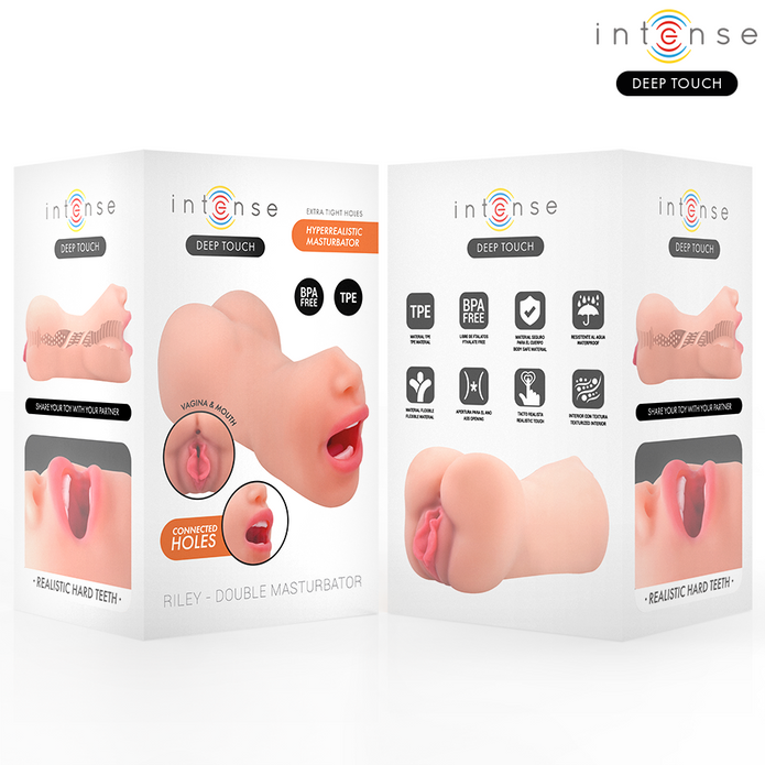 INTENSE DEEP TOUCH - RILEY DOUBLE MOUTH & VAGINA MASTURBATOR