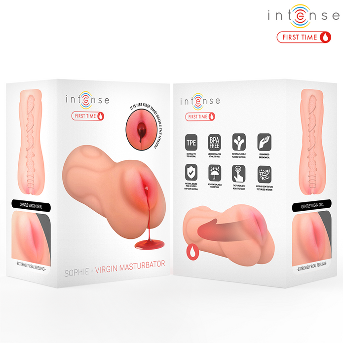 INTENSE FIRST TIME - SOPHIE VIRGIN MASTURBATOR WITH BLEEDING