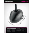 FETISH FANTASY SERIES - BODY DOCK INFLATABLE LOVE BALL WITH DILDO BLACK 41.9 CM