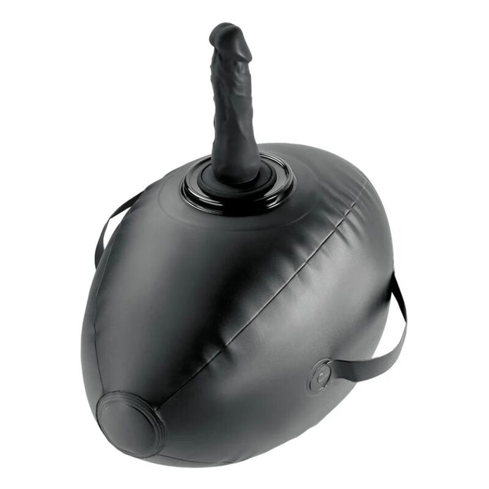 FETISH FANTASY SERIES - BODY DOCK INFLATABLE LOVE BALL WITH DILDO BLACK 41.9 CM