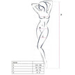 PASSION - WOMAN BS038 WHITE BODYSTOCKING ONE SIZE
