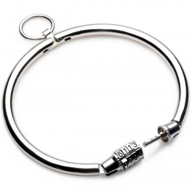 METALL HÅRD - HALSBAND I METALL MED KOMBINATIONSLÅS 12 CM
