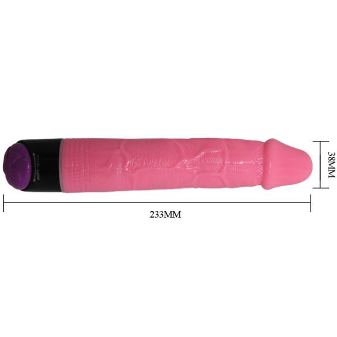 BAILE - Värikäs vibraattori dildo 23 cm, pinkki