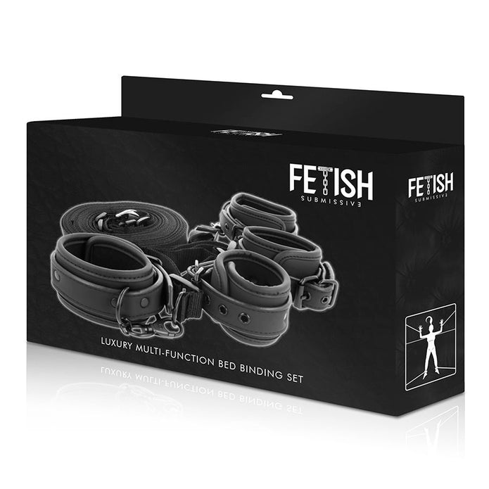FETISH SUBMISSIVE - Käsiraudat ja kiinnityshihnat neopreenivuorella