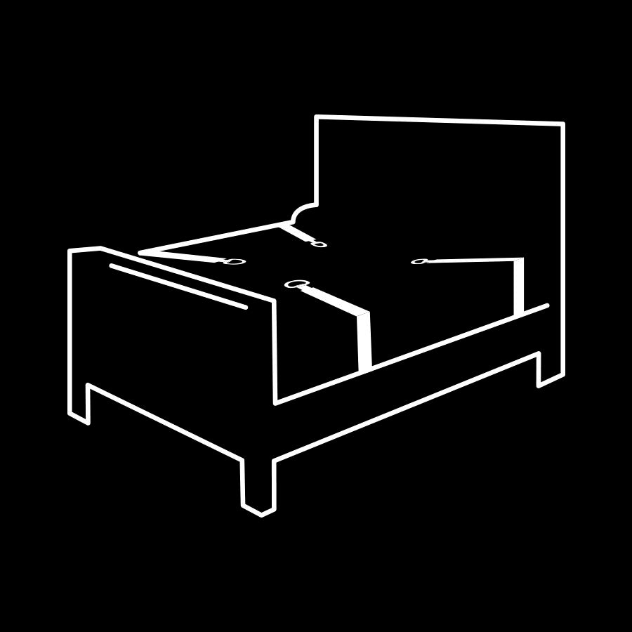 FETISH SUBMISSIVE - Käsiraudat ja kiinnityshihnat neopreenivuorella