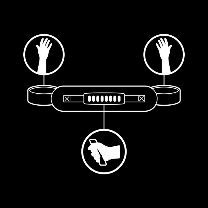 FETISH SUBMISSIVE - NOPRENE LINING HANDCUFFS WITH HANDLE