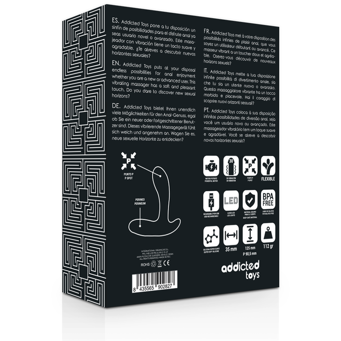 ADDICTED TOYS - ANALMASSAGER SVART VIBRATION