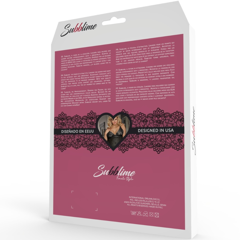 SUBBLIME - Lyhythihainen body Queen Plus -koko