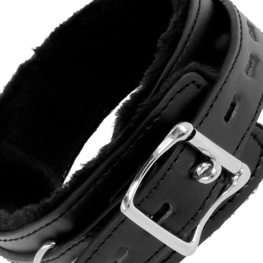 MÖRKER – BEKVÄMT HALSBAND MED LÄDERKEDJA FÖR HÅLLNINGEN