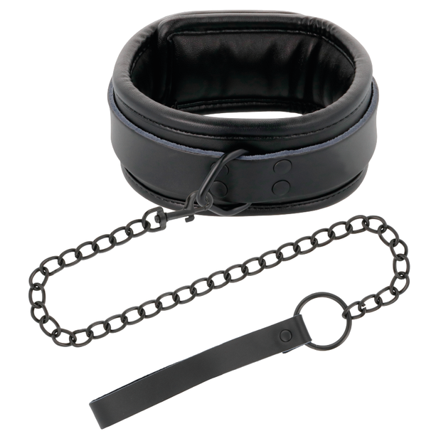 MÖRKER - SVART HALSBAND MED KEDJA