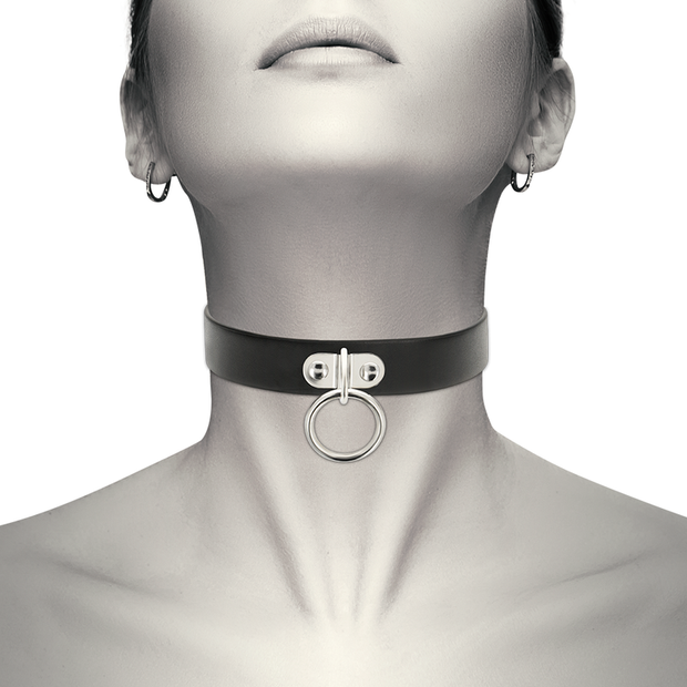 COQUETTE CHIC DESIRE - VEGANSKT LÄDERHALSBAND DAM FETISH ACCESSOAR