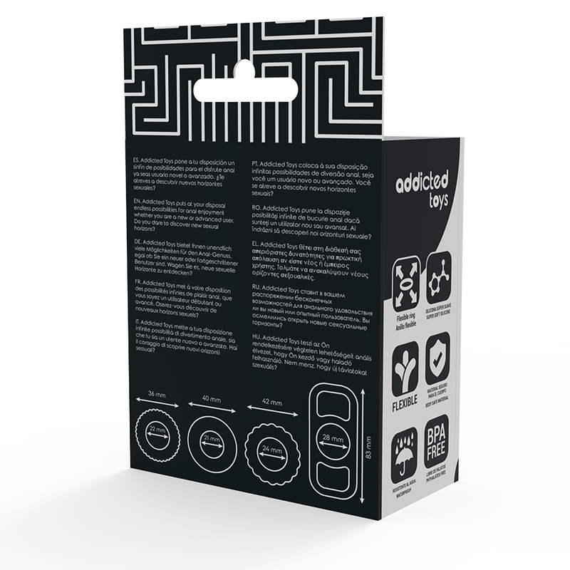 ADDICTED TOYS - Penisrenkaat 4 kappaleen setti