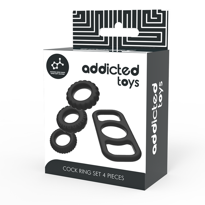 ADDICTED TOYS - Penisrenkaat 4 kappaleen setti